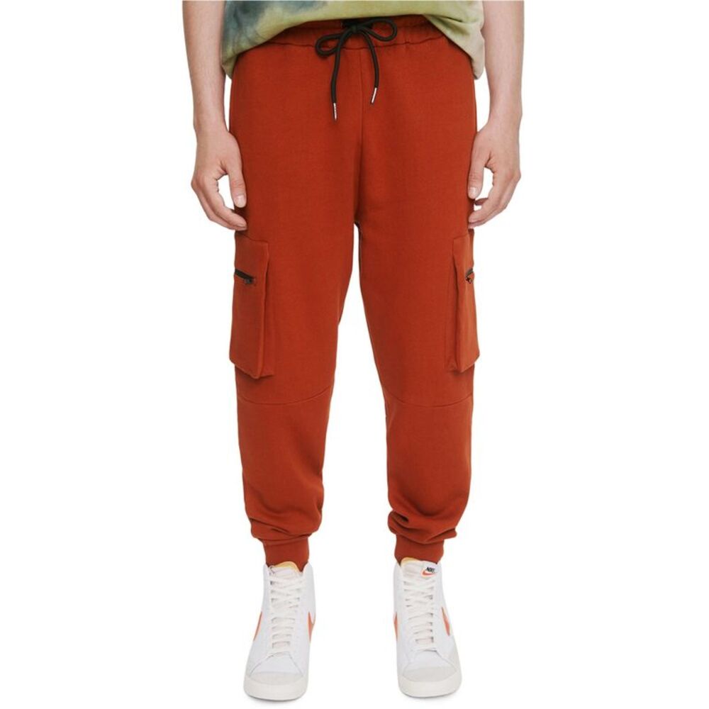 Elevenparis Mens Fleece Cargo Straight Leg Jogger Casual Pants, NWT
